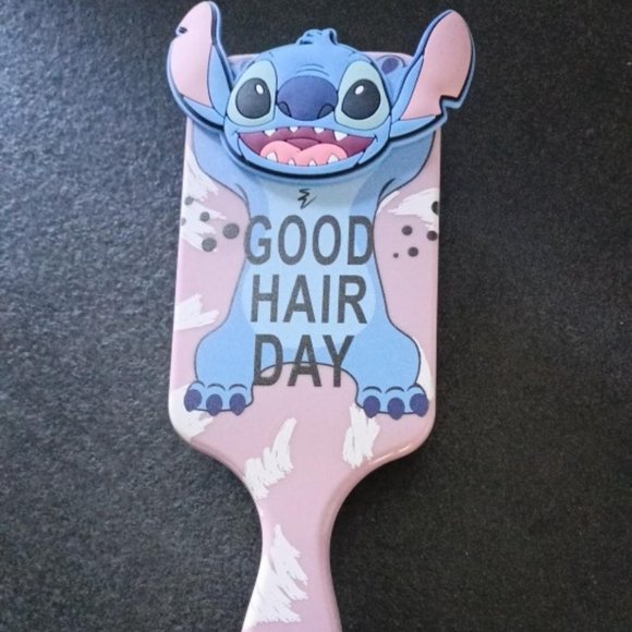 3D Lilo & stitch pink and blue Good hair day paddle comb brush limited quantity - Picture 2 of 3
